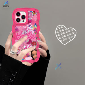 (Lokal Ready) Xinyu Casing hp Samsung A14 A04S A13 A04E A03 A03S A50 A50S A30S A23 A22 A21S A12 A02S A11 A51 A10 A30 A52 A52S M12 A71 A53 A32 M23 5G A33 A73 Kartun Lucu Cantik Putri Barbie Wavy Edge Sarung Case