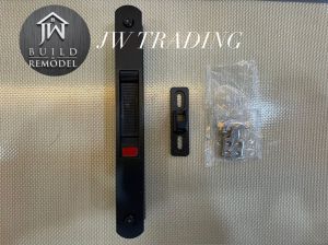 H5 Series (No Key) 32mm Aluminium Sliding Door Lockset (Black /Silver/White) DIY Home