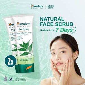 ( PAKET HEMAT ISI 2 ) Himalaya Purifying Neem Face Scrub 2 x 100ml - Scrub Wajah Untuk Jerawat Acne Skincare