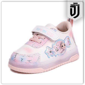 Sepatu Kets Lampu LED FROZEN Anak usia 1 2 3 4 5 6 tahun / Sepatu Sneakers Tali Perekat Anak Cewek Motif Princess Elsa / Sepatu MENYALA Anak Balita Perempuan Cute Trendy / Sepatu Baby Casual Wanita Karakter Lucu / Sepatu Running Anak Fashion Sol Menyala