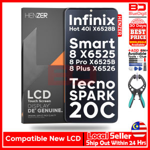 ORG HENZER LCD Display For Infinix Hot 40I X6528B/Smart 8 X6525/Smart 8 Pro X6525B/Smart 8 Plus X6526/Tecno SPARK 20C BG7 Compatible Touch Screen Digitizer Replacement