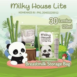 Milky House Lite Kantong ASI 120mL KEMENKES RI PKL 20403220012 || Kantong ASI Milky House Lite Ekonomis 30Lembar