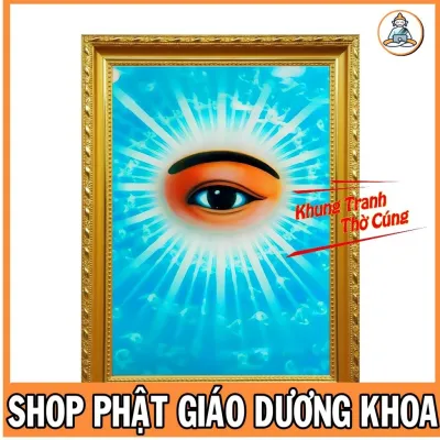 Tranh thờ Thiên Nhãn Ngũ Chi Đạo Cao Đài khung composite xịn xò nhiều mẫu CÓ HOẢ TỐC