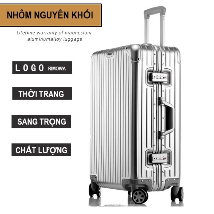 [HOT] VALI NHÔM NGUYÊN KHỐI CAO CẤP MÃ #1801 SIZE 20/24/29 INCH | Lazada.vn