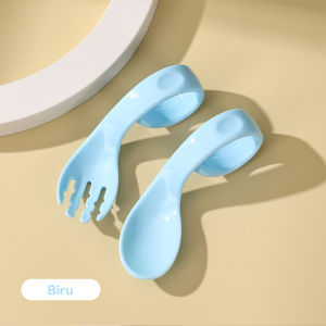 BabyShine 2pcs/set sendok garpu anak bayi training belajar makan training spoon and fork