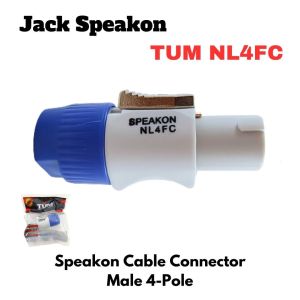 Jack Speakon TUM Cable Connector NL4FC Spikon Male