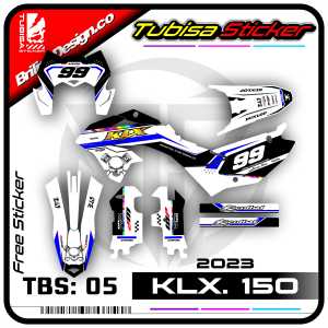 Sticker Striping Kawasaki KLX 150 2023 - Stiker Striping Variasi KLX 150 2023. TBS.SF.05