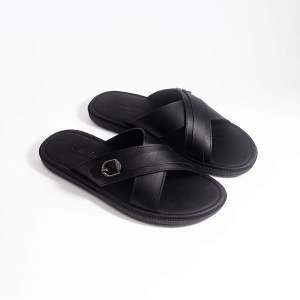 Dép da nam cao cấp YVY Store kiểu xăng đan mũi mở đế bằng cao su đúc nguyên khối chân đi êm ái