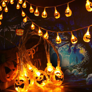 10LED Halloween Lampu String Model Labu B Festival Hantu