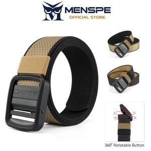 MENSPE Men Sports Belt Outdoor Nylon Belt Adjustable Belt Rotating Buckle Nylon Waistband Double-Sided Two-Color Belt Youth Sports Canvas Pant Belt Simple Nice Waistband