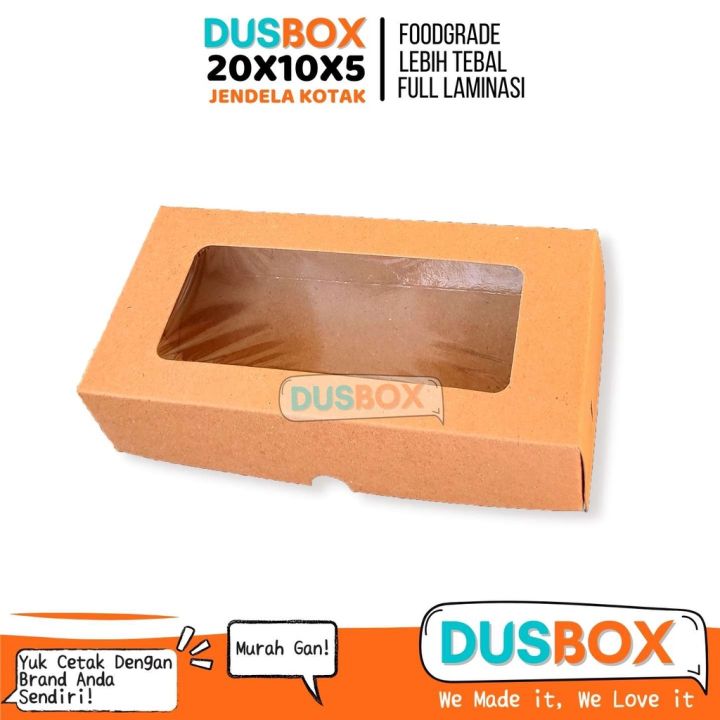 Dus Brownies 20x10 / Dus Brownies Box 20x10 / Box Brownies Jendela Kemasan Brownies / Dus kue