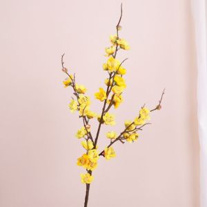 MKEB พลาสติกทำจากพลาสติก กิ่งดอกพลัมเทียม สง่างามเรียบหรู ดีไอวาย ดอกพีชจำลอง การจัดดอกไม้ งานทำมือ ดอกไม้ปลอมปลอม ตกแต่งบ้านสำนักงาน