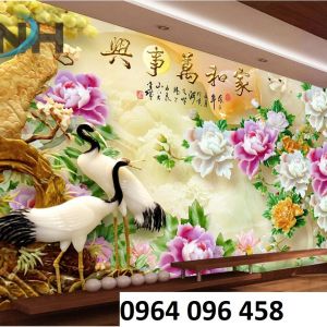 Tranh gạch men 3d ốp tường phòng khách đẹp - SCX33