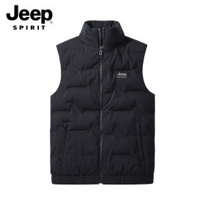 JEEP SPIRIT Men S Down Vest ขนาดใหญ่หนาเสื้อแจ็คเก็ตความร้อนใหม่กลางแจ้งเสื้อลำลองผู้ชาย Wear