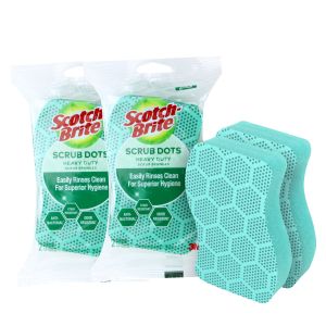 [Bundle of 2] Scotch-Brite® SDHD-2 EN Scrub Dots Heavy Duty Sponge 2pc