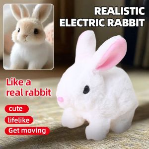 【My Little Bunny】AI Simulation Interactive Toy Interactive Robotic Rabbit Realistic Purring Movements Perfect Gift For Kids 3-8 Years