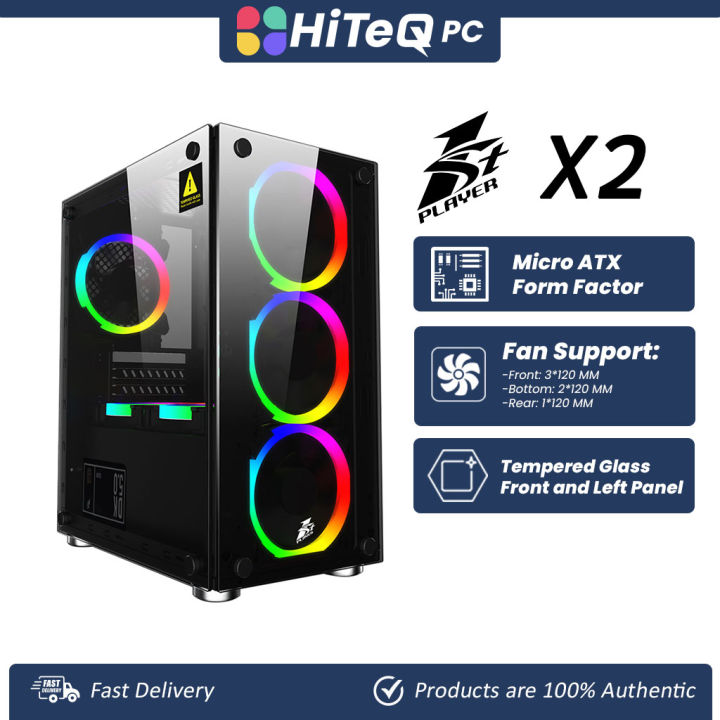 HiteqPC | 1STPLAYER FIREBASE X2 MID-TOWER GAMING CASE W/ TG-PANEL/ M ...