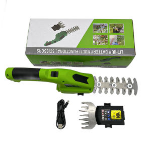 7.2V Electric Grass&Shrub Shear 2 in 1 Lithium-ion Rechargeable Cordless Hedge Trimmer Weeding Shear Garden Tools