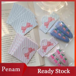 [PAM] 100Pcs Foldable Packaging Paper Cards Bow Cards For Handmade Jewelry Retail Hang Tag Flowers Display Cardboard