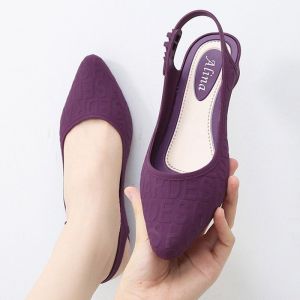 [Free Shipping] WomenS Summer Fashion Slip-On Sandals With A Wedge Heel Elastic Straps Versatile And Cute Korean Style Perfect For Pairing With Skirts Soft Sole