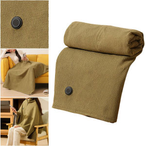 Wearable Heating Electric Blanket Shawl 3 Heating Levels USB Heated Blanket Shawl Portable Body Warmer Blanket for Home Office
