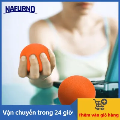 Nafurno Bóng tập thể dục bằng silicon Bóng massage trị liệu bằng tay rắn Máy mát xa ngón tay không chứa BPA không độc hại để điều trị viêm khớp do căng thẳng và giảm đau tay (Cam)