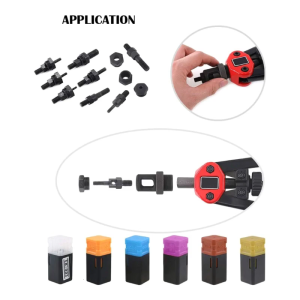 Hand Rivet Nut Tool Kit Hand Blind Riveter with 6Pcs Rivet Nuts Rivet Nut Riveting Tools and Nose Pieces