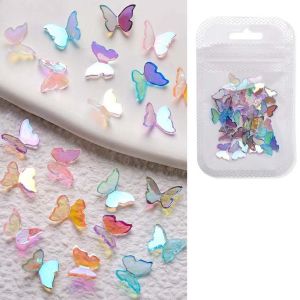 BAIXL Fashion Sparkling Nail Ornament Symphony Manicure Accessories 3D Nail Jewelry Butterfly Nail Decorations Aurora Nail Rhinestones