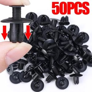 200pcs Universal 8mm Plastic Rivets Fasteners Screw Car Bumper Fender Black Rivet Car Fastener Clips for Toyota Focus Kia Nissan Yamaha