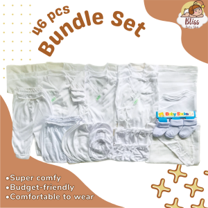 BEST SELLER!! 46pcs Bundle Set | FREE 1pc Hood Pranela | Newborn Infant Baby Clothes 0-6mos | Barubaruan For Newborn Set | Bliss Baby Stuff