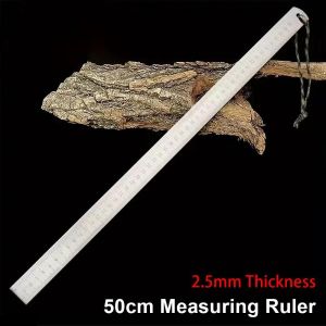 FFDWAA 1Pcs 2.5mm Thickened Stainless Steel Ruler 50cm Quenched Steel Multi Purpose Drawing Gauge Durable Hardened Tip Industrial Measuring Tool Emergency Use