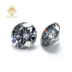 (Size 4.5 ly) Kim cương nhân tạo Moissanite giác cắt tròn màu xám