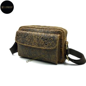 Rush Rider Full Cow Leather Sling Bag Men Shoulder Cross Body Messenger Bag Beg Silang Melintang Lelaki Kulit Selempang