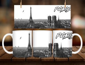 PARIS MUG DESIGN 11oz with BOX SOUVENIR * 1 PC MUG WITH BOX *