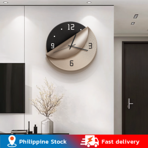 💥Dream Best🔥 Simple Modern Clock Wall Clock Living Room Light Luxury High-end Creative Clock Wall Internet Celebrity Restaurant Mute Wall Clock 30*30cm