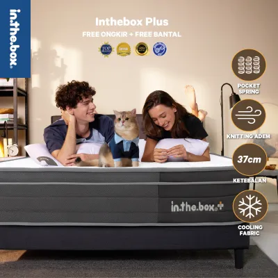 [PROMO] Kasur INTHEBOX PLUS (Plush Top) GRATIS Bantal Ukuran Kasur 90x200 100x200 120x200 140x200 160x200 180x200 & 200x200 Garansi 10 Tahun