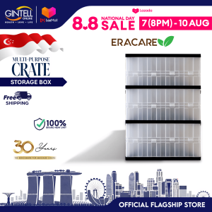 GINTELL Eracare Multi-Purpose Crate Storage Box (Set of 3)