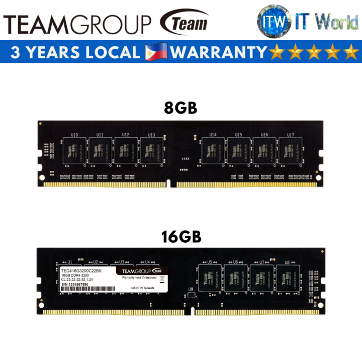 TEAM ELITE DDR4-3200 16GB(8GB×2個)（TEAMGROUP Elite DDR4