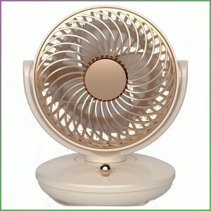 พัดลมตั้งโต๊ะขนาดเล็ ก ารระบายอากาศหลายมุม เสียงบี๊บ มอเตอร์ระงับเสียงแม่เหล็ก เบา อายุการใช้งานแบตเตอรี่ยาวนาน