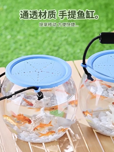 Multiuse Small Fish Transport Container For Crustaceans with Humidity Retention Cover Outdoor Travel Friendly Fishtanks