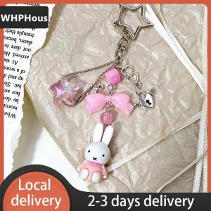 [COD] WHPHous Ship within 24 hours Kawaii Miffy Bunny Keychain Bag Pendant Y2K Spice Girl Style Punk Style Rabbit Car Key Ring Phone Pendant