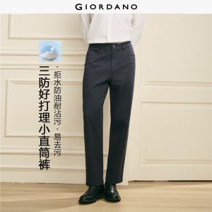 Giordano Men G+ triple-protection mid rise straight pants Free Shipping 01116086