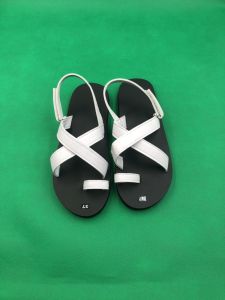 xăng đan nam nữ A24 trắng đế đen