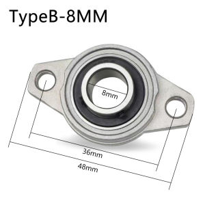1pc Zinc Alloy Diameter 8mm To 17mm Bore Ball Bearing Pillow Block Mounted Support Kfl08 Kfl000 Kfl001 Kp08 Kp000 Kp001 Kp002