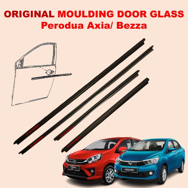 Original Perodua Axia  Bezza Door Moulding Lining Rubber Outer Glass 