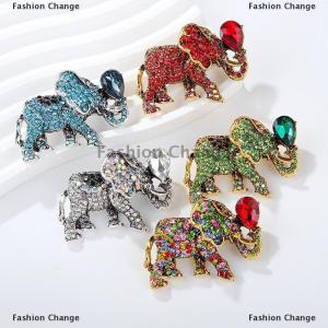 [COD] Fashion Change Fashion Rhinestone Animal Elephant Brooches For Women Coat Jewelry Accessries Gifts