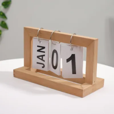 Lịch để bàn lật số 2025 phong cách Vintage DECOSA