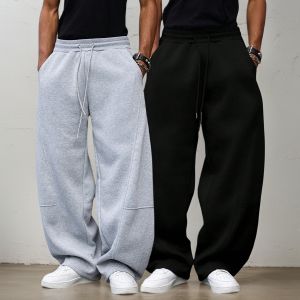Mens American Style Heavyweight Jogger Pants Straight Leg Casual Streetwear Pants for Men Women Hip Hop Sports Sweatpants2026