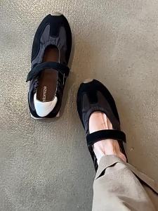 Giày nhảy phong cách mới cho nữ vũ công giày ballet có khóa dán giày Mary Jane đế dày cho phụ nữ