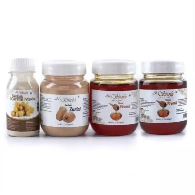 2 Madu Al Shofa 250gr & 1 Serbuk Zuriat 125gr & 1 Kurma Muda 65gr Free Kardus dan Buble
